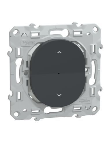 Schneider S340567W Wiser Ovalis interrupteur volet roulant connecté anthracite