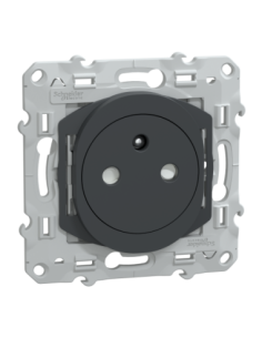 Schneider S340052 Ovalis prise 2P+T affleurante anthracite