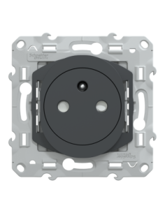 Schneider S340052 Ovalis prise 2P+T affleurante anthracite 2