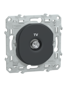 Schneider S340405 Ovalis prise TV simple anthracite