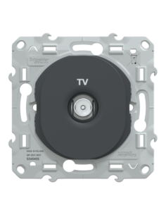Schneider S340405 Ovalis prise TV simple anthracite 2