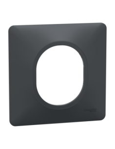 Schneider S340702 Ovalis plaque 1 poste anthracite