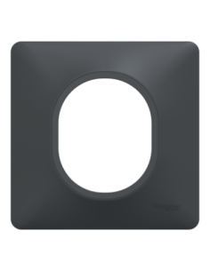 Schneider S340702 Ovalis plaque 1 poste anthracite 2