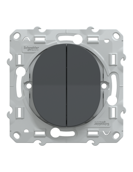 Combiné va-et-vient poussoir Ovalis anthracite S340285