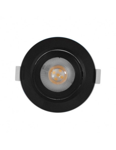 Miidex CARAT 7636201 – spot LED noir encastrable Ø120 mm – vue avant
