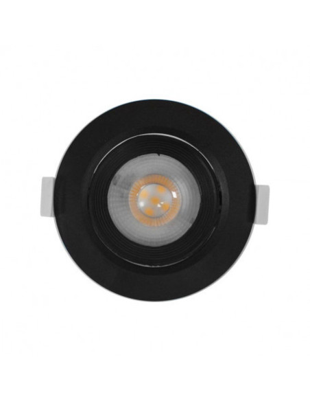 Miidex CARAT 7636201 – spot LED noir encastrable Ø120 mm – vue avant