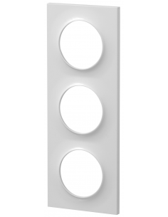 Schneider - S520706 - Odace styl, plaque blanc 3 postes horizontaux ou verticaux.