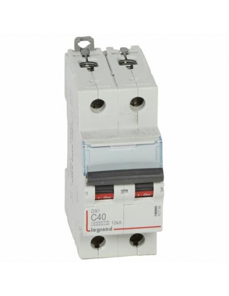 Disjoncteur Legrand DX³ 2P 40A courbe C 10kA – 407788
