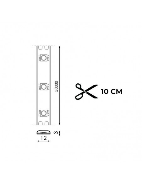 Ledme - LM2346 - Ruban LED 230V SMD2835 12W/m 4000K IP65 – bobine 50 m (Bergamo)