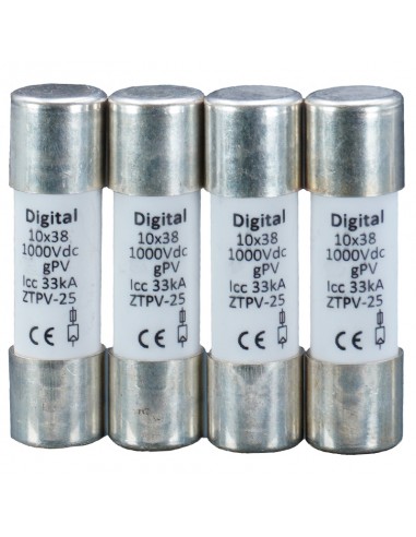Digital Electric - 02634 - Fusible 10x38 gPV 12A 1000 Vdc