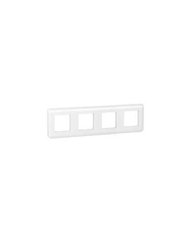Legrand - 078808L - Plaque de finition horizontale Mosaic pour 4x2 modules blanc
