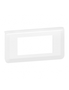 Legrand - 078814L - Plaque de finition horizontale Mosaic pour 4 modules blanc