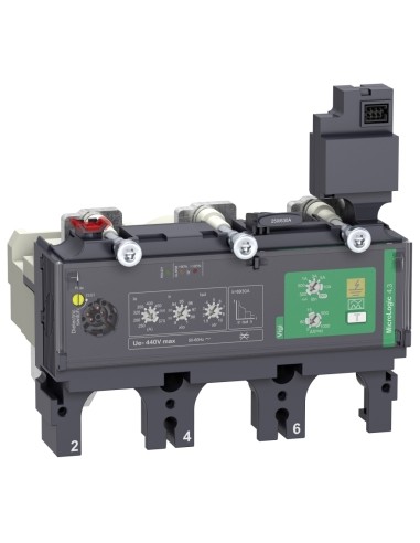 Schneider - C4034V400 - Unité de contrôle MicroLogic 4.3 pour ComPacT NSX400-630N/H/S/L 3p3d fixe prise avant