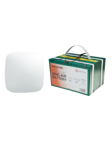 Kit alarme autonome Ajax BatteryKit 12M – Hub 2 + batterie