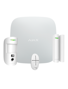 Kit alarme Ajax StarterKit Cam 4G blanc – Hub 2 LTE