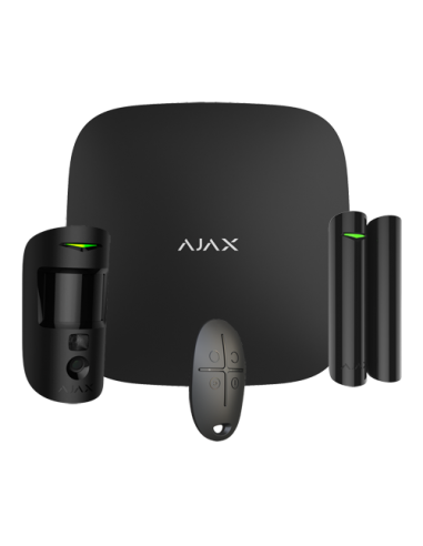 Kit alarme Ajax StarterKit Cam 4G noir – Hub 2 LTE