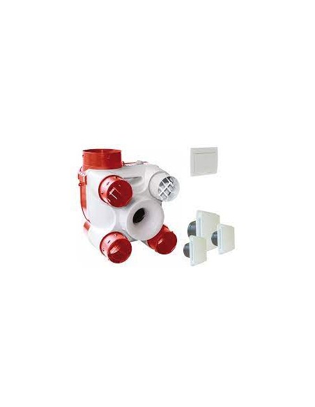 Kit VMC simple flux autoréglable + interrupteur inverseur - Deco DHU K S&P UNELVENT - 603116BP