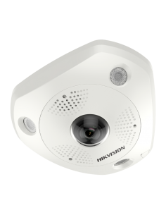 Hikvision - DS-2CD6365G0-IVS  - Cámara IP Fisheye 6 Mpx (3072×2048) Lente 1.27 mm Fisheye IR LEDs Alcance 15 m